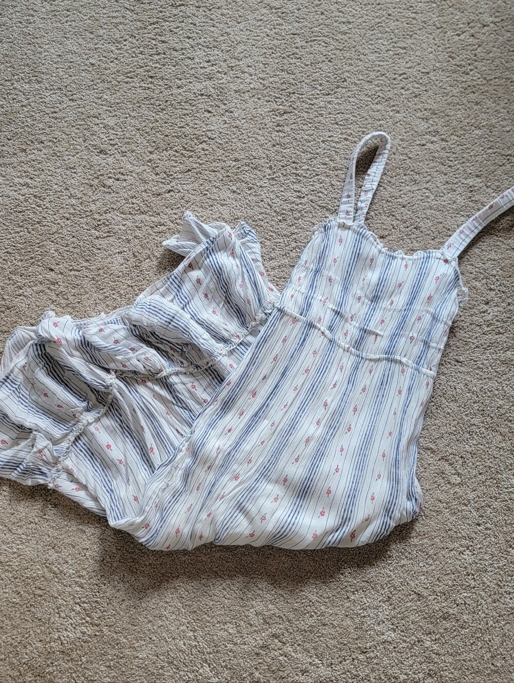Urban Outfitters Long Sun Dress Summer Blue White